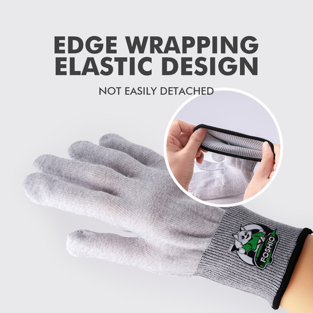FOSHIO Vinyl Wrap Gloves Window Film Tinting Car Application Anti-Cut  Mittens Carbon Fiber Coating Hand